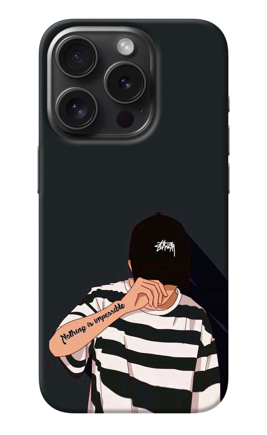 Aesthetic Boy iPhone 15 Pro Back Cover
