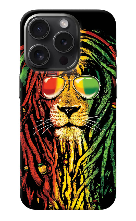 Rasta Lion iPhone 15 Pro Back Cover