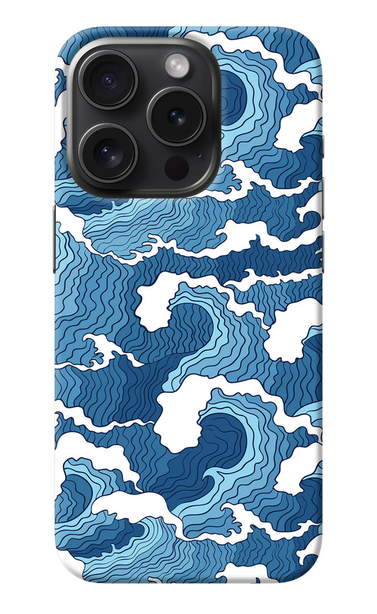 Blue Waves iPhone 15 Pro Back Cover