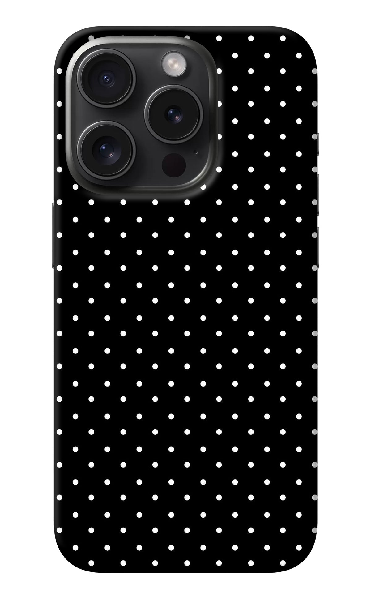 White Dots iPhone 15 Pro Back Cover