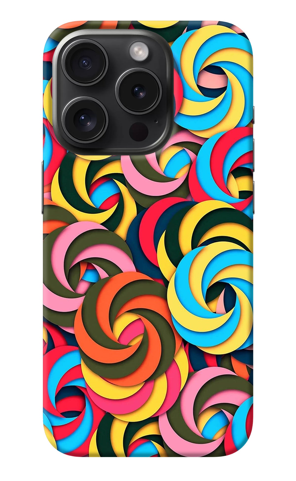 Spiral Pattern iPhone 15 Pro Back Cover