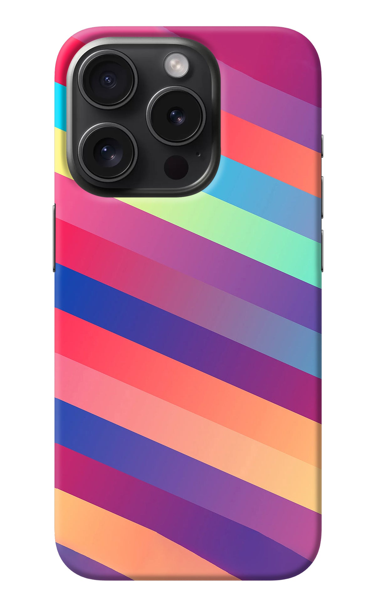 Stripes color iPhone 15 Pro Back Cover