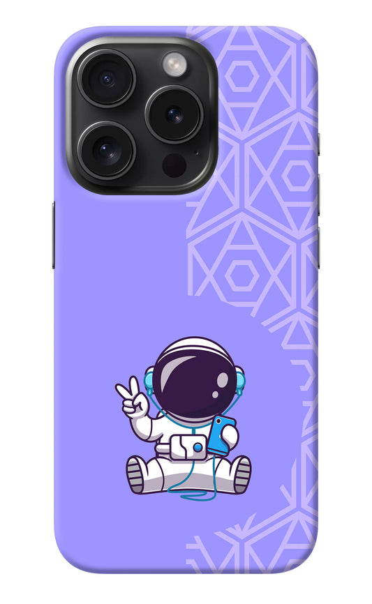 Cute Astronaut Chilling iPhone 15 Pro Back Cover