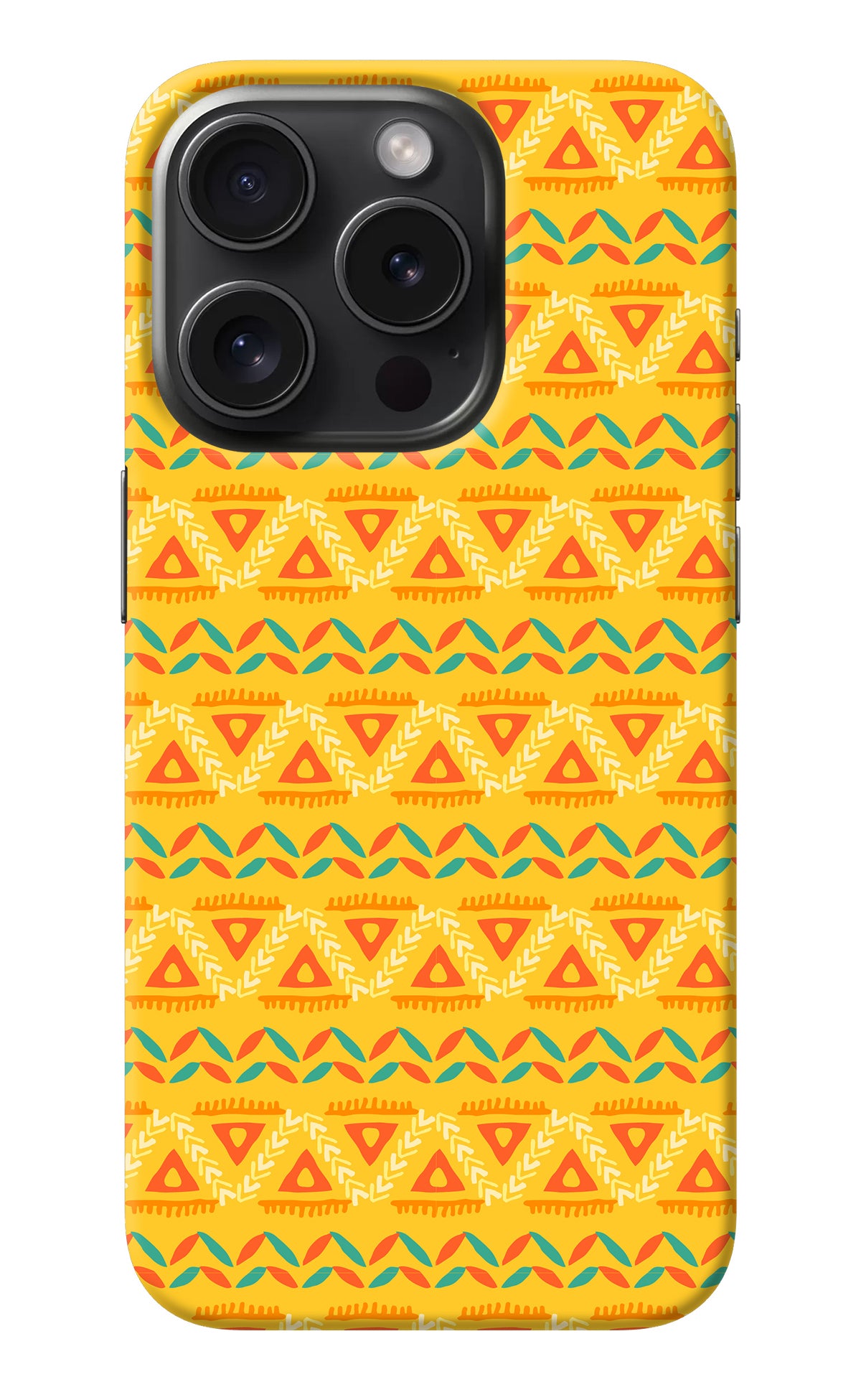 Tribal Pattern iPhone 15 Pro Back Cover