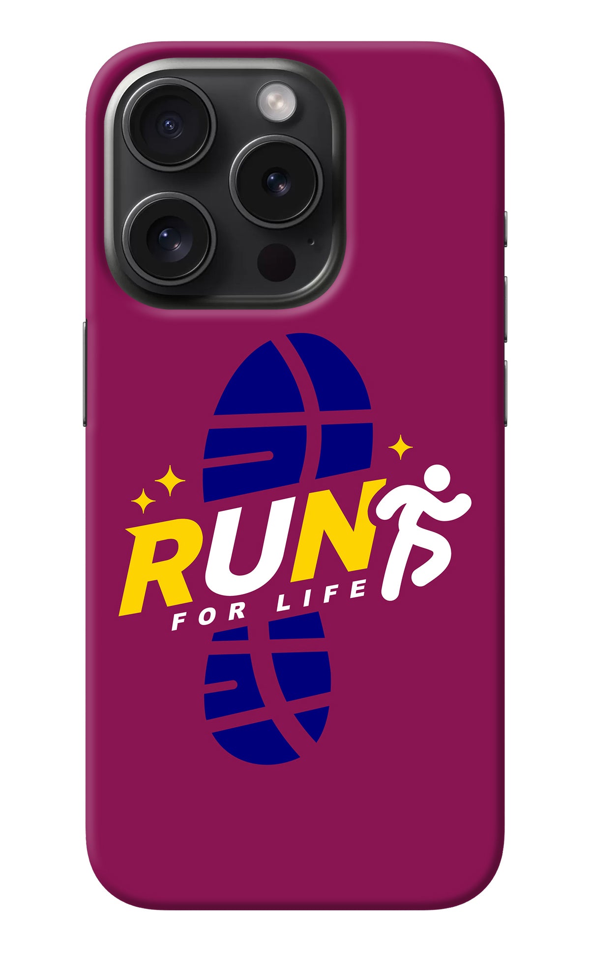 Run for Life iPhone 15 Pro Back Cover