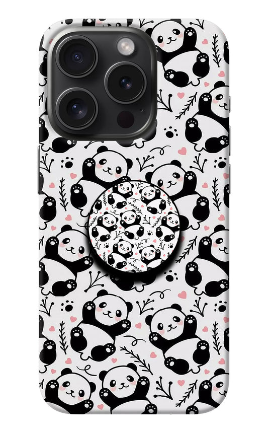 Cute Panda iPhone 15 Pro Pop Case