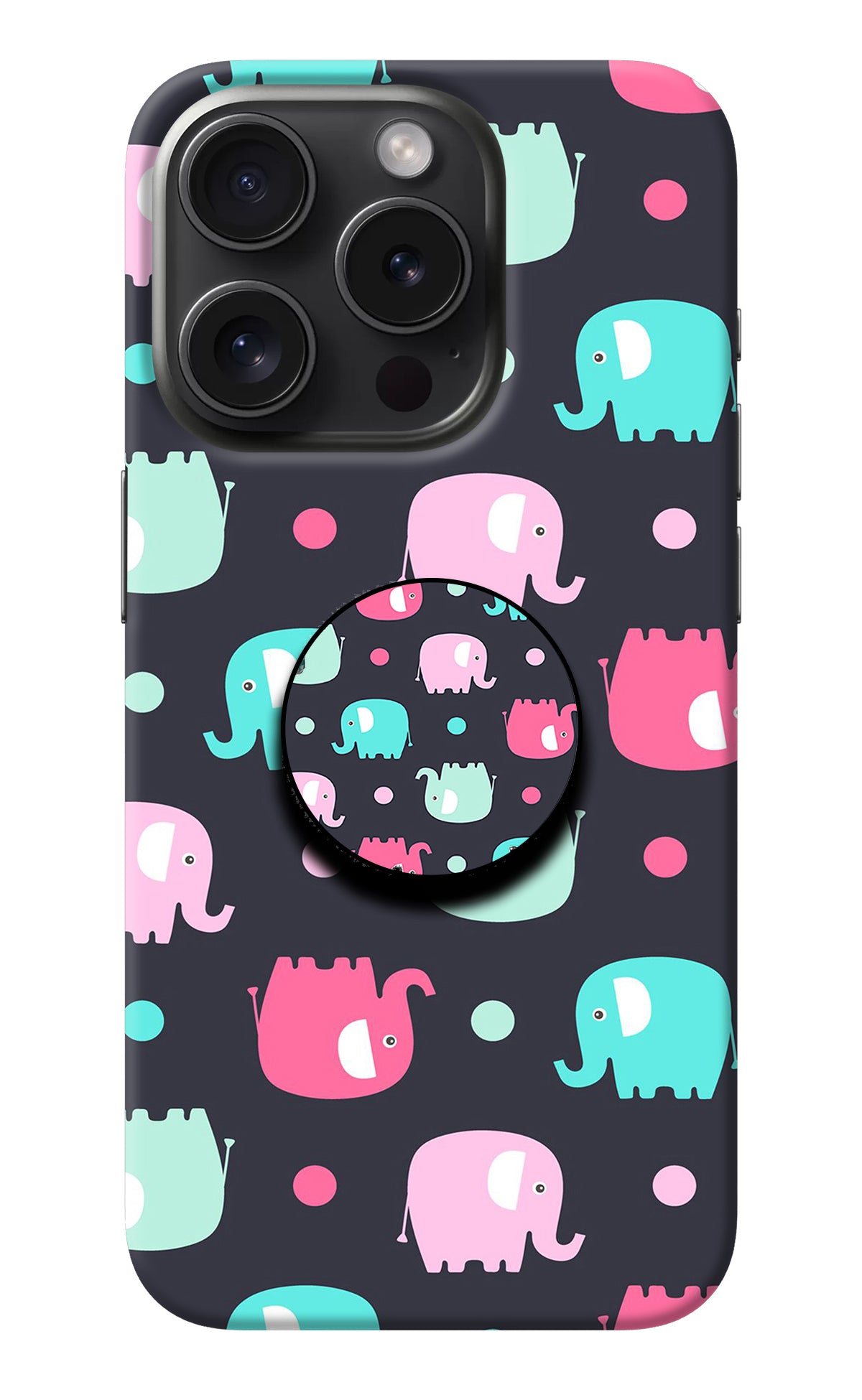 Baby Elephants iPhone 15 Pro Pop Case