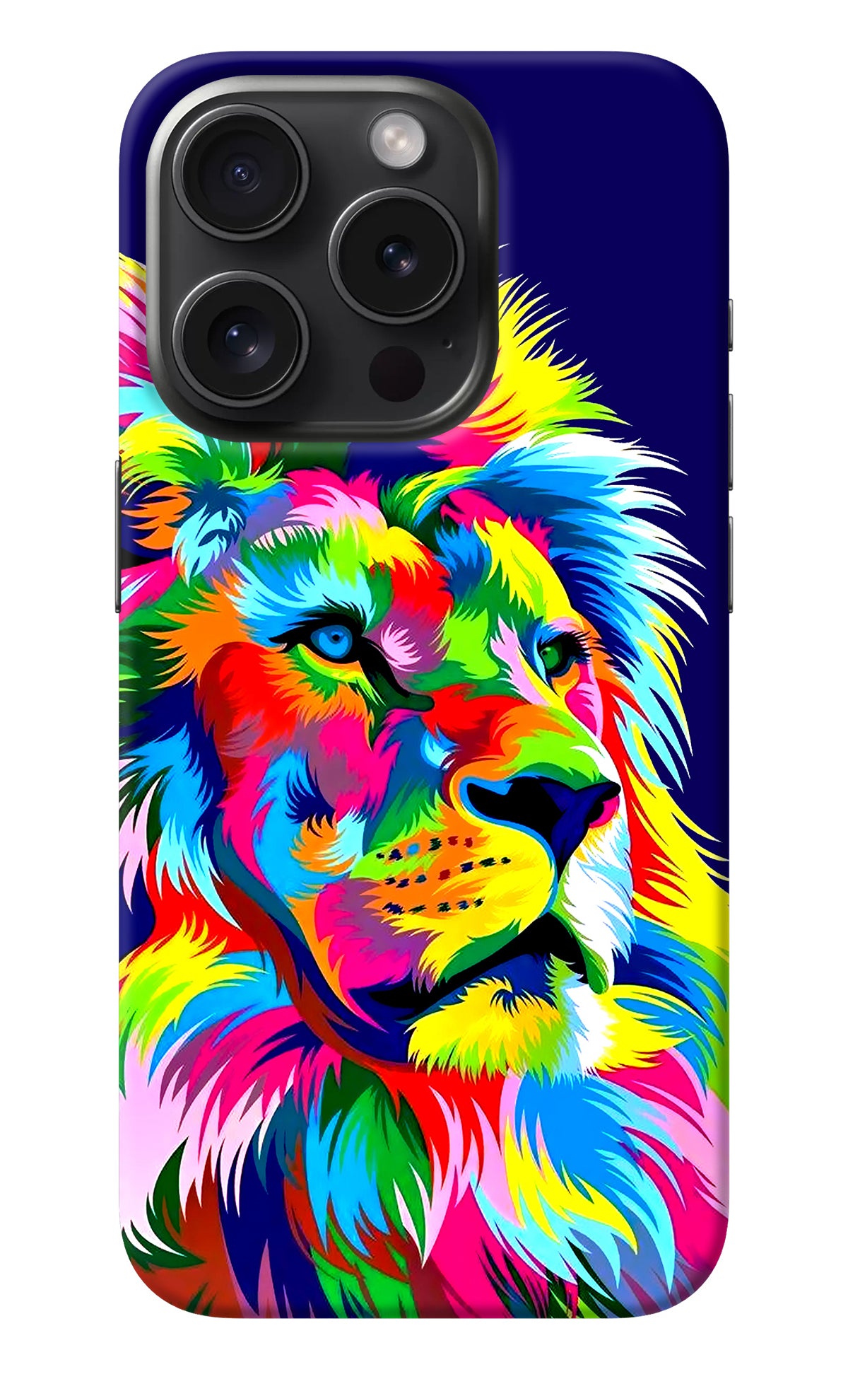 Vector Art Lion iPhone 15 Pro Max Back Cover