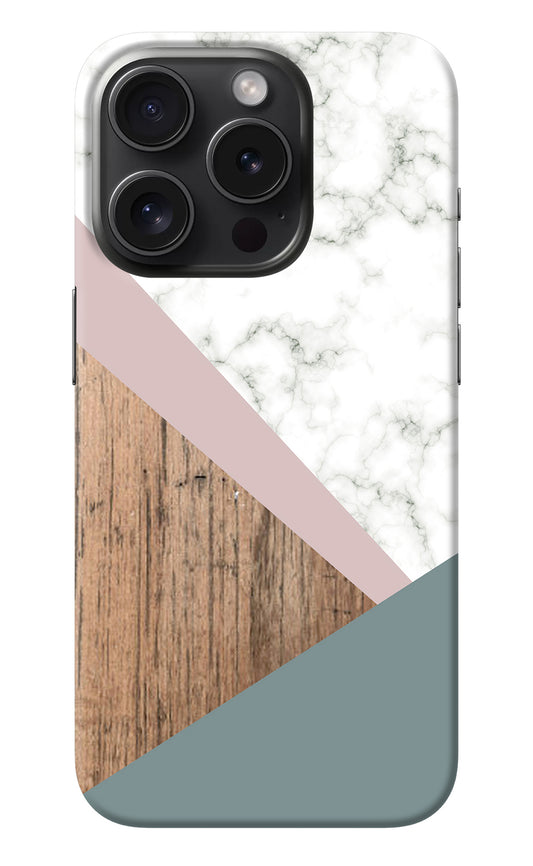 Marble wood Abstract iPhone 15 Pro Max Back Cover