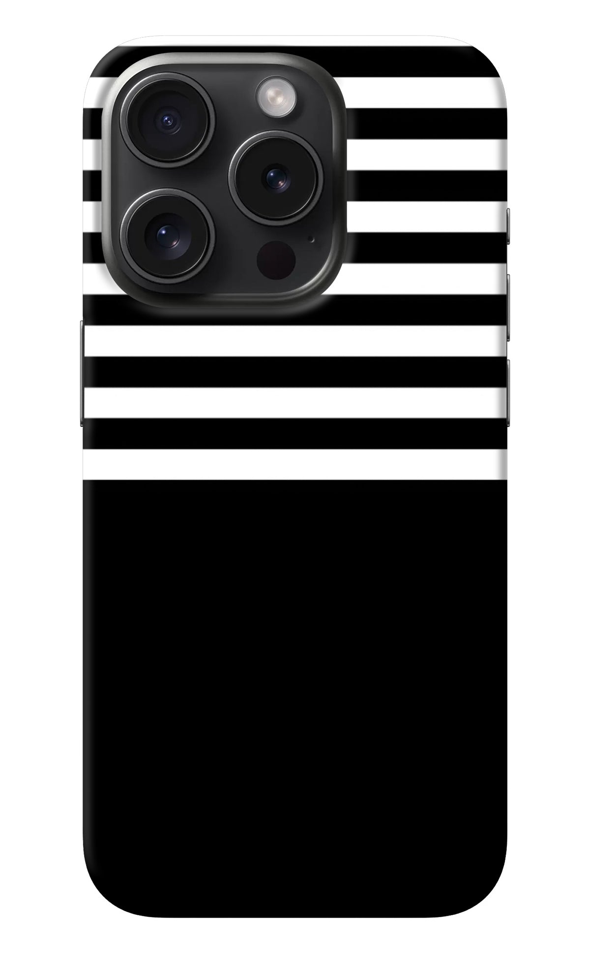 Black and White Print iPhone 15 Pro Max Back Cover