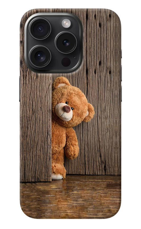 Teddy Wooden iPhone 15 Pro Max Back Cover