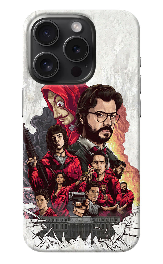 Money Heist Artwork iPhone 15 Pro Max Back Cover