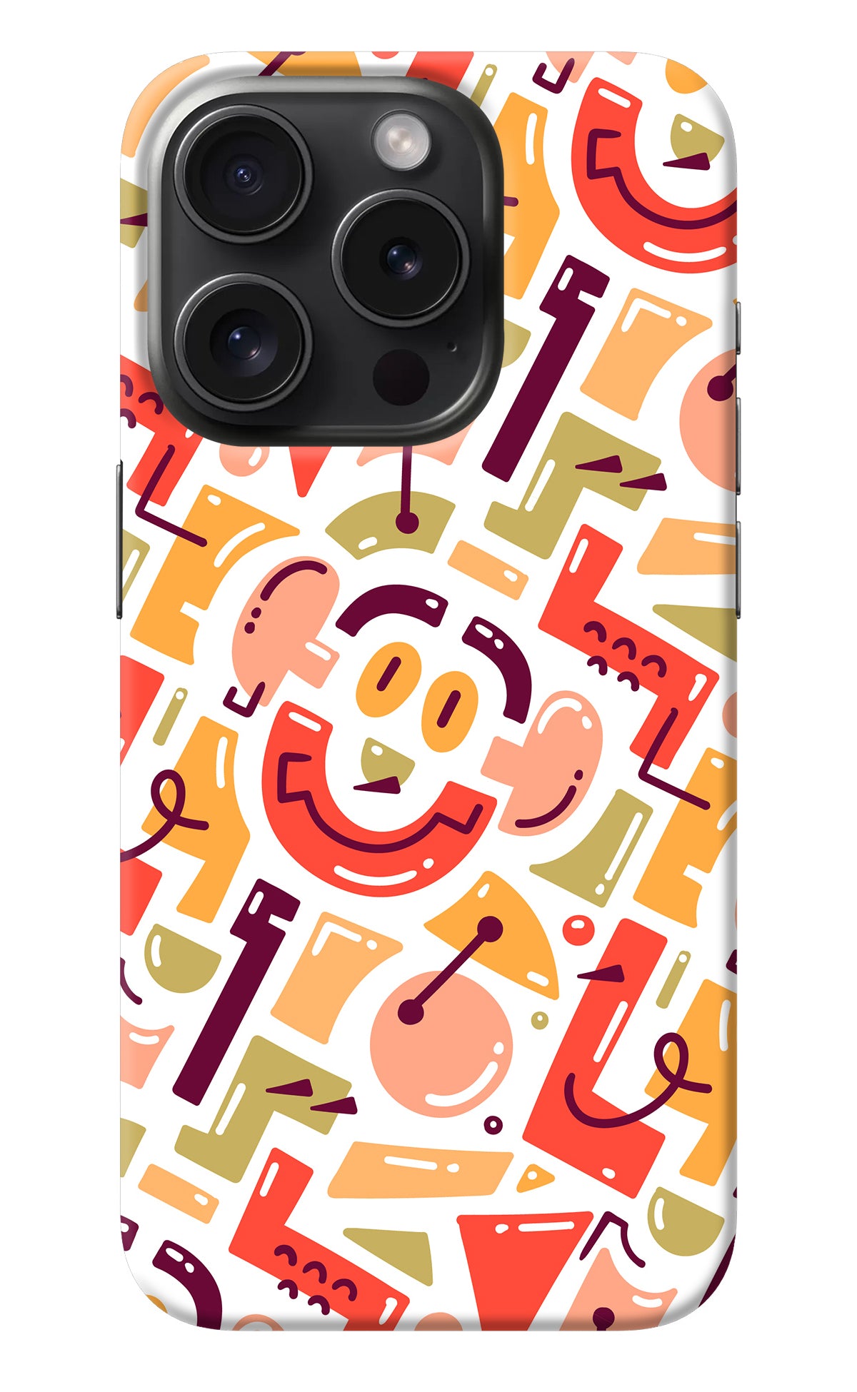 Doodle Pattern iPhone 15 Pro Max Back Cover