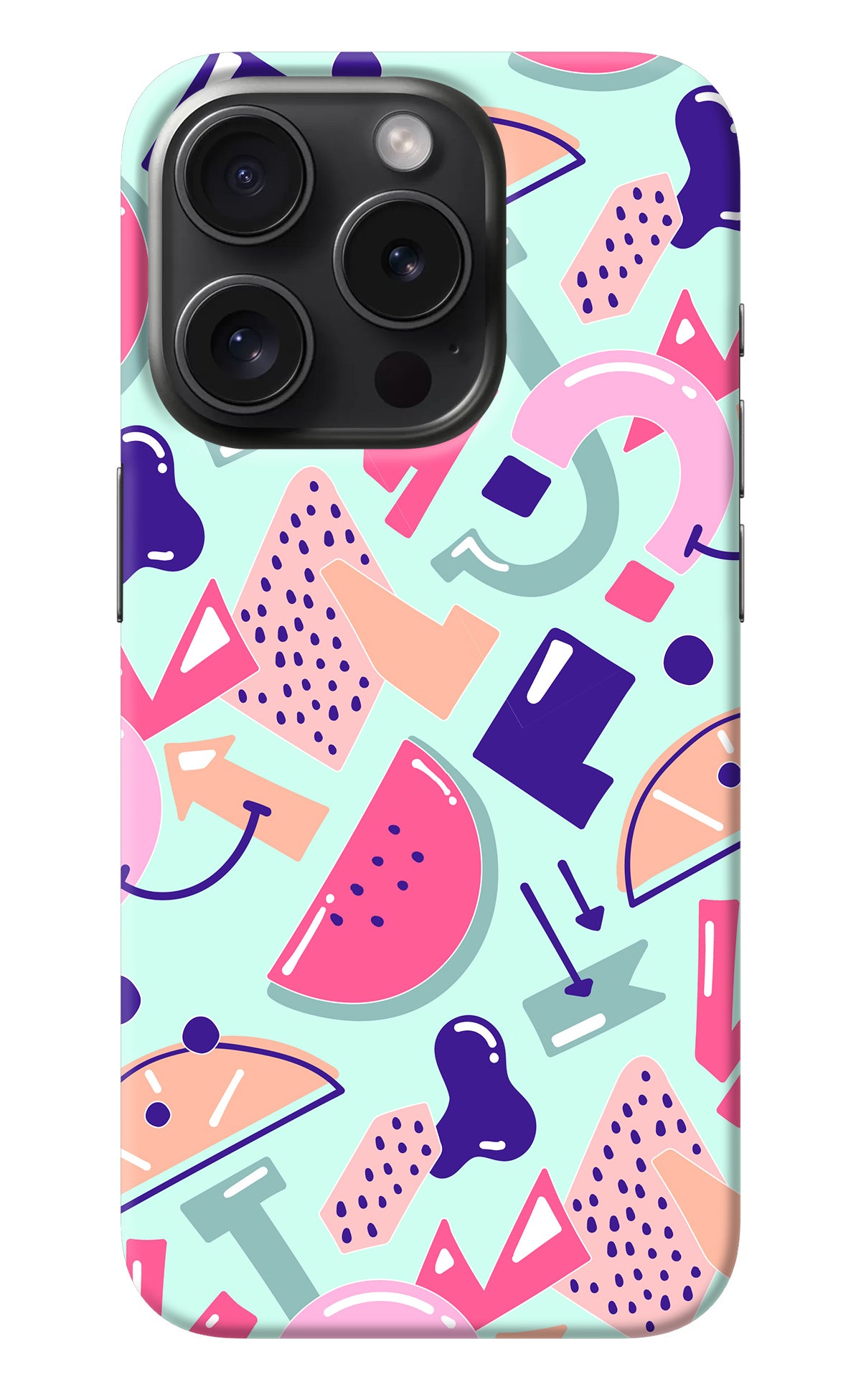 Doodle Pattern iPhone 15 Pro Max Back Cover