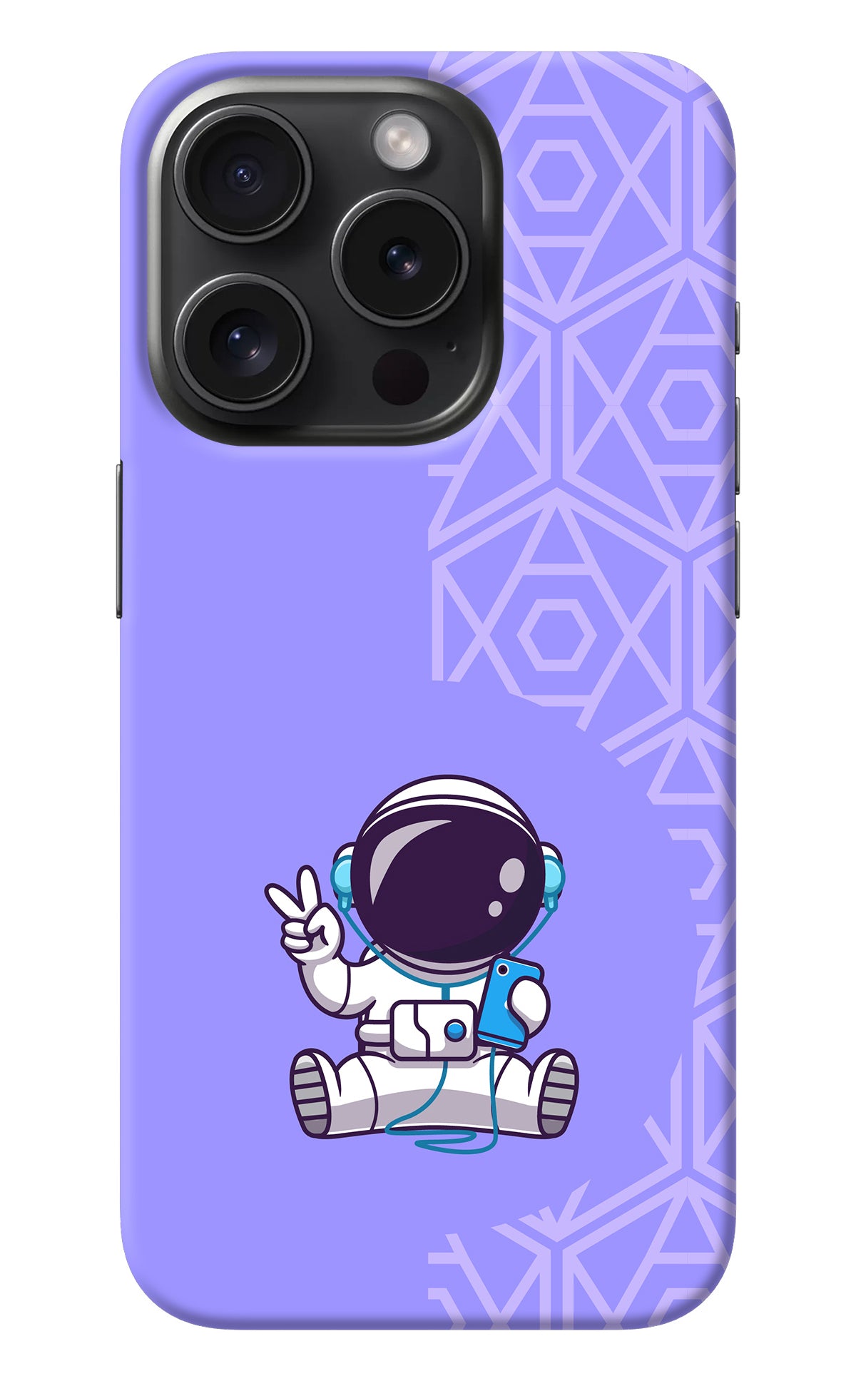 Cute Astronaut Chilling iPhone 15 Pro Max Back Cover