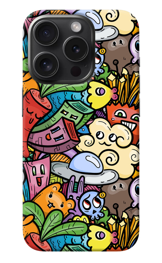 Veggie Doodle iPhone 15 Pro Max Back Cover