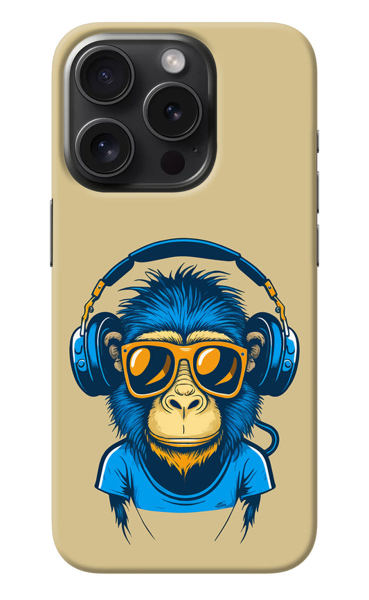 Monkey Headphone iPhone 15 Pro Max Back Cover