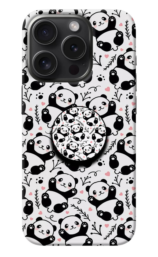 Cute Panda iPhone 15 Pro Max Pop Case