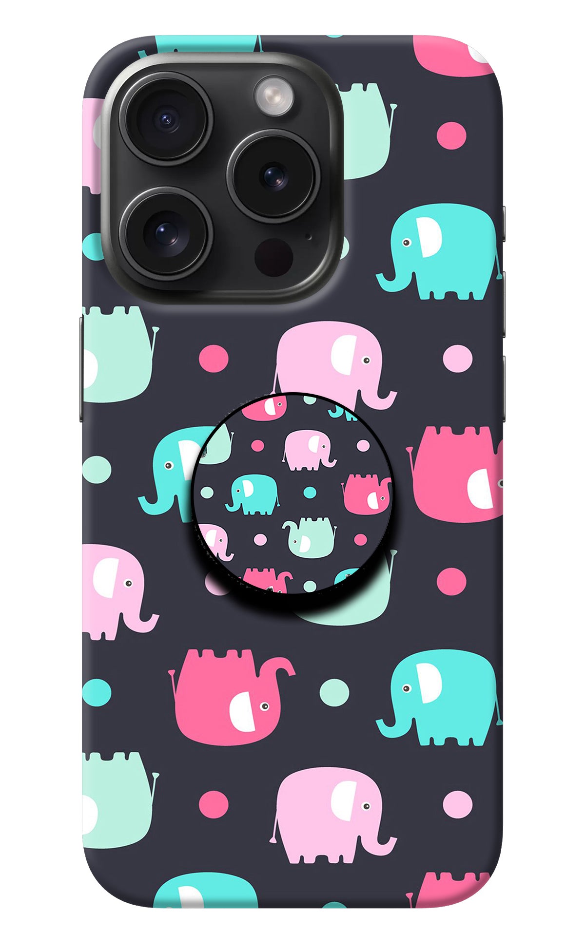 Baby Elephants iPhone 15 Pro Max Pop Case