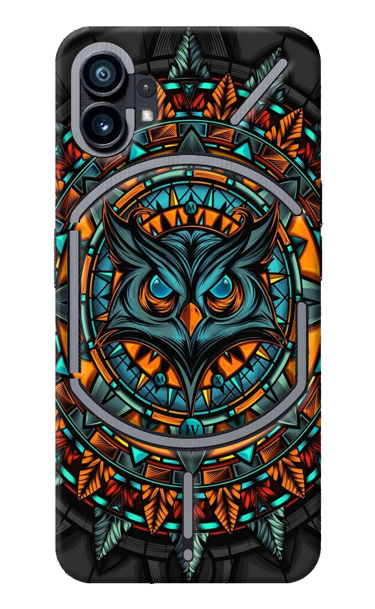 Angry Owl Art Nothing Phone 1 Back Cover