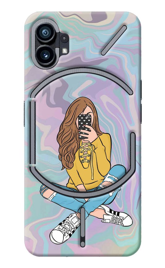Selfie Girl Nothing Phone 1 Back Cover