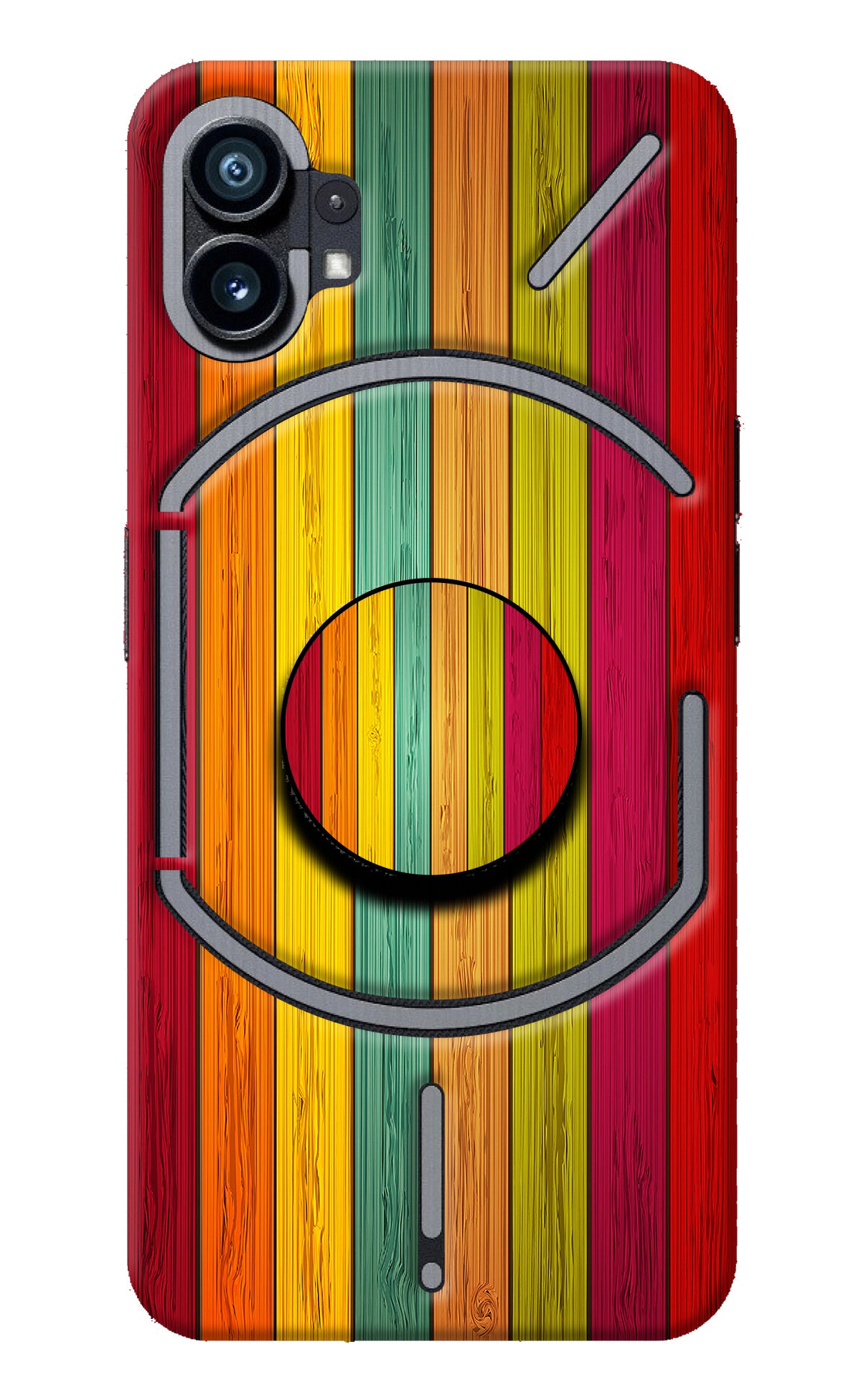 Multicolor Wooden Nothing Phone 1 Pop Case