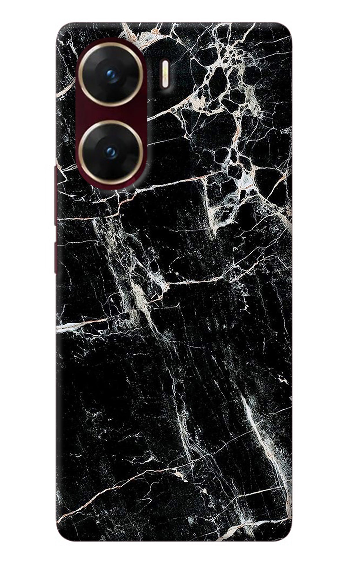 Black Marble Texture Vivo V29E Back Cover