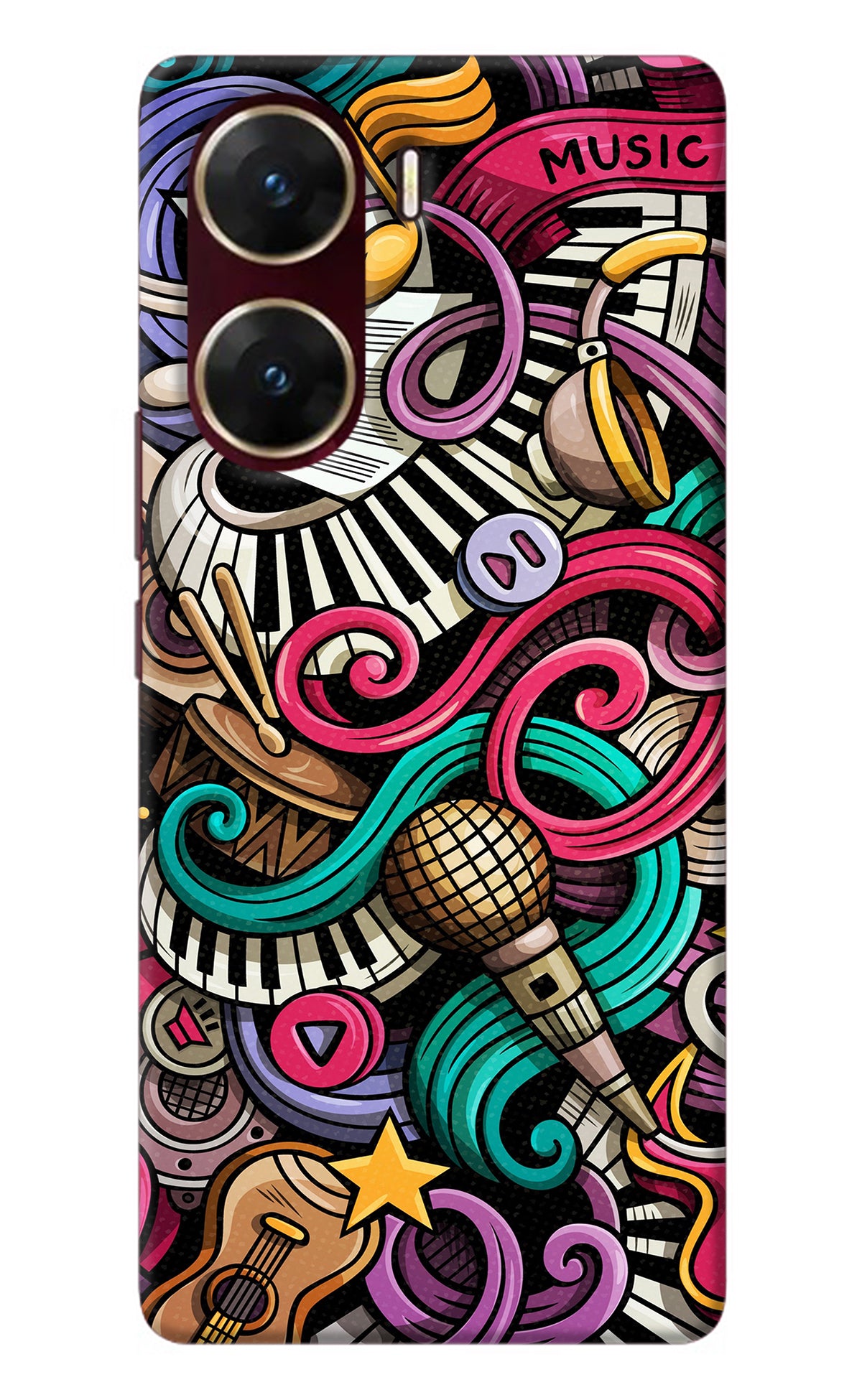 Music Abstract Vivo V29E Back Cover