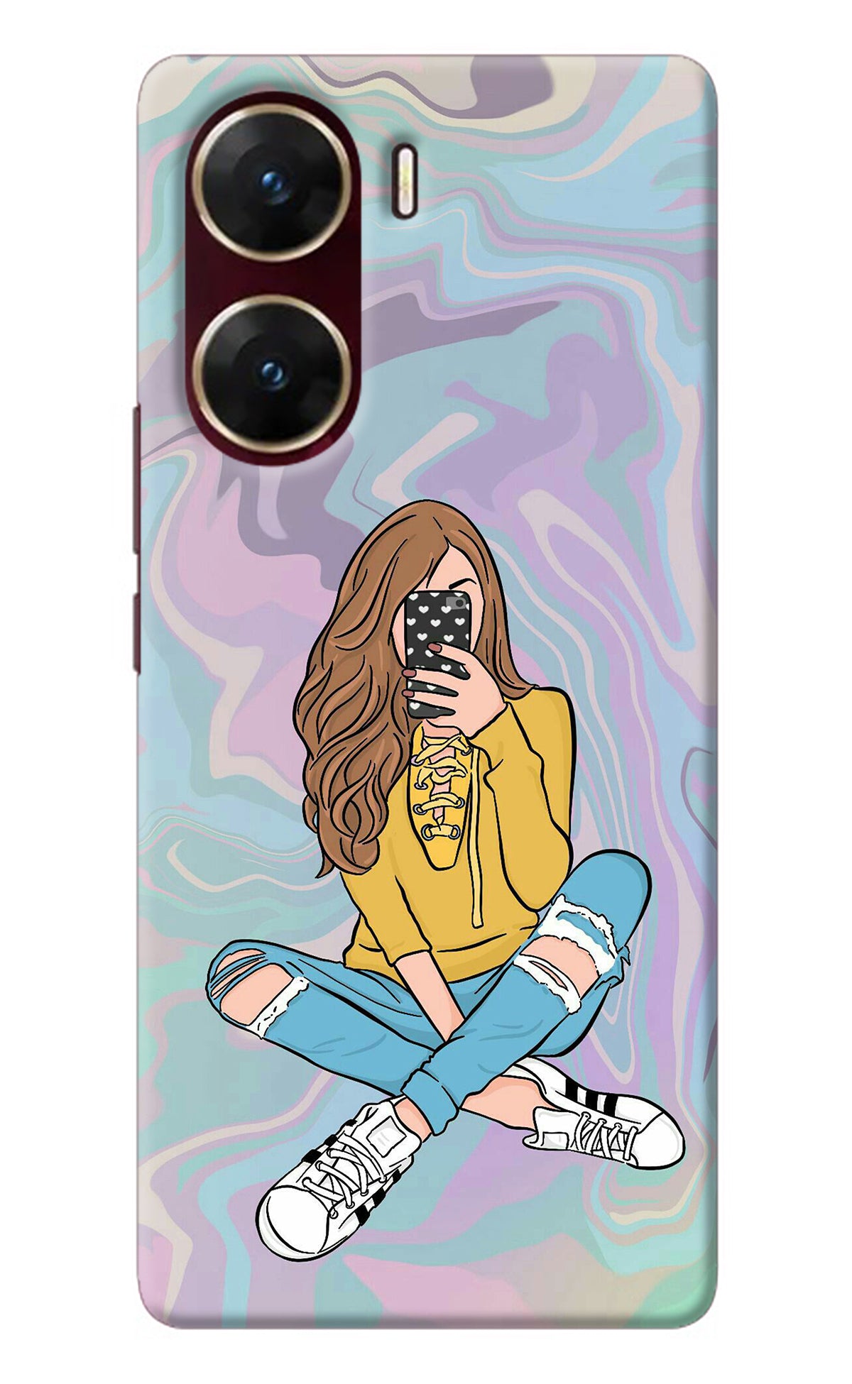 Selfie Girl Vivo V29E Back Cover