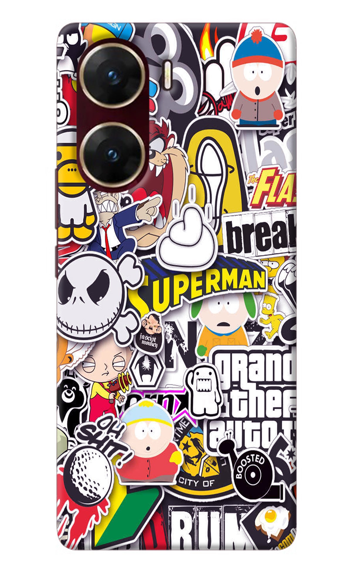 Sticker Bomb Vivo V29E Back Cover