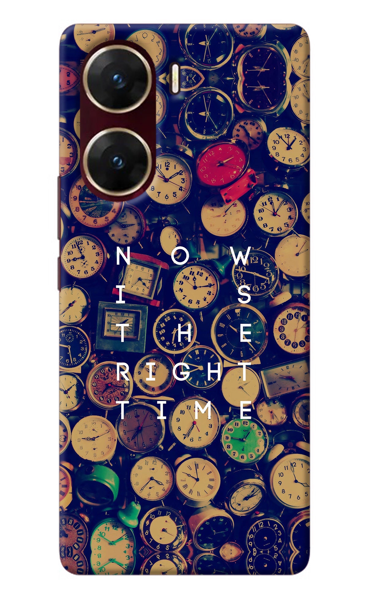 Now is the Right Time Quote Vivo V29E Back Cover