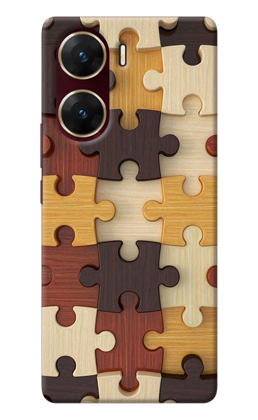 Wooden Puzzle Vivo V29E Back Cover