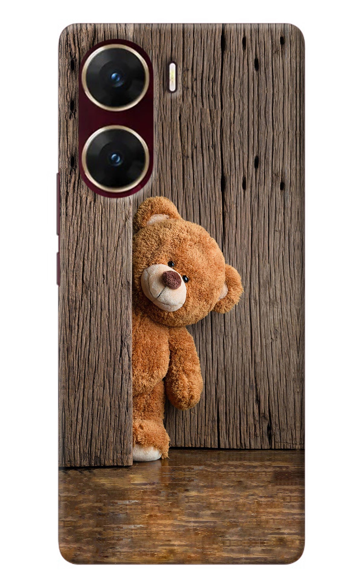 Teddy Wooden Vivo V29E Back Cover