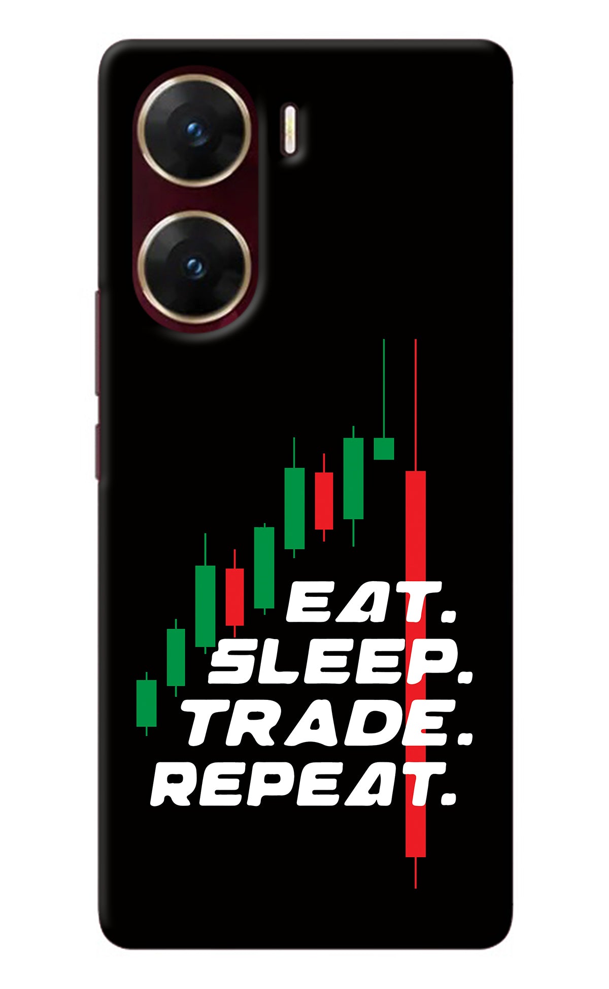 Eat Sleep Trade Repeat Vivo V29E Back Cover