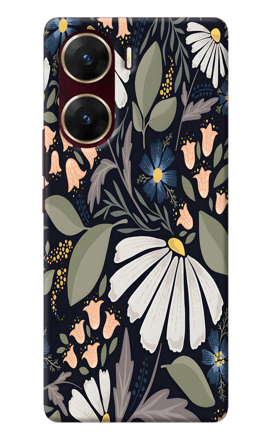 Flowers Art Vivo V29E Back Cover