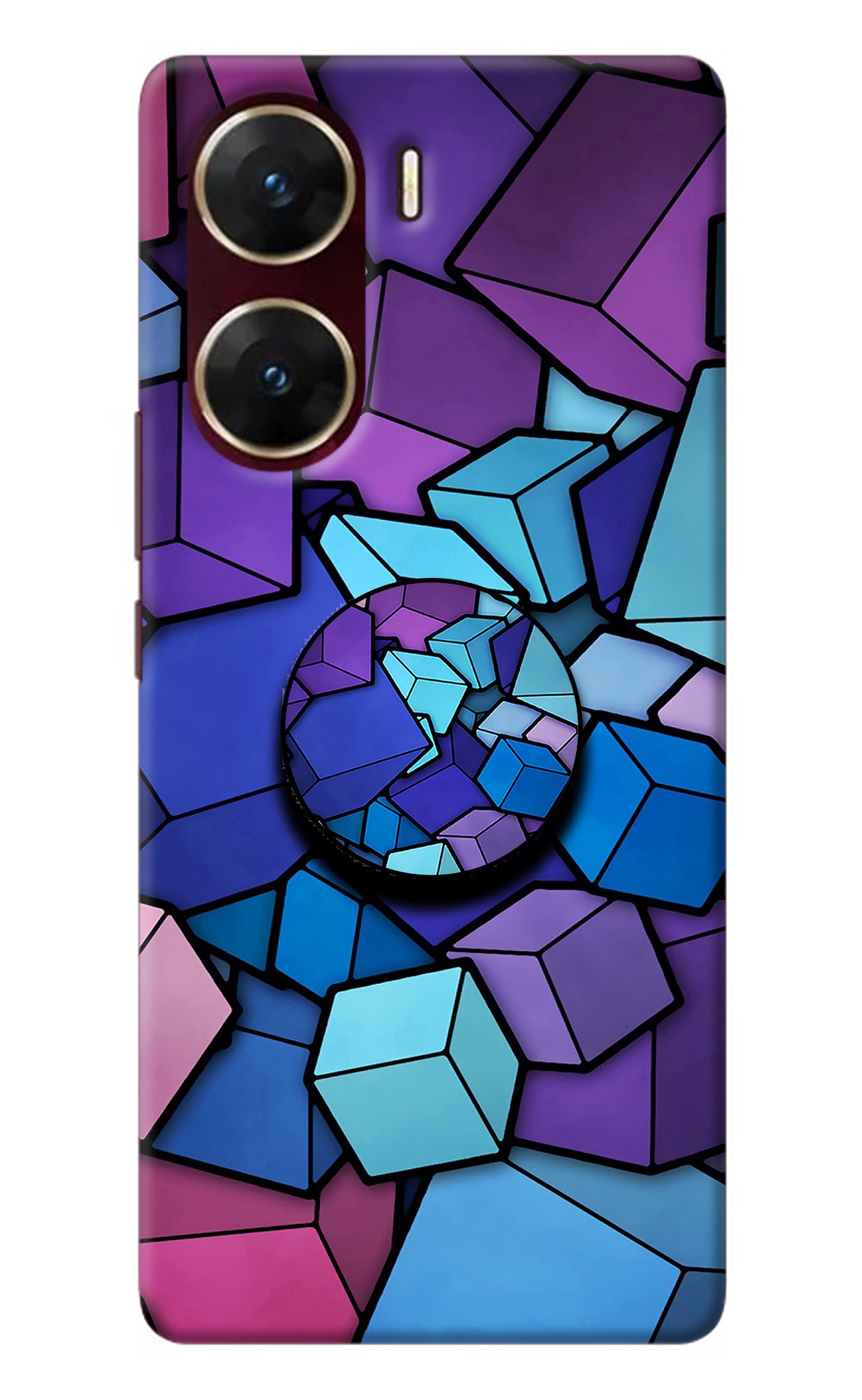 Cubic Abstract Vivo V29E Pop Case