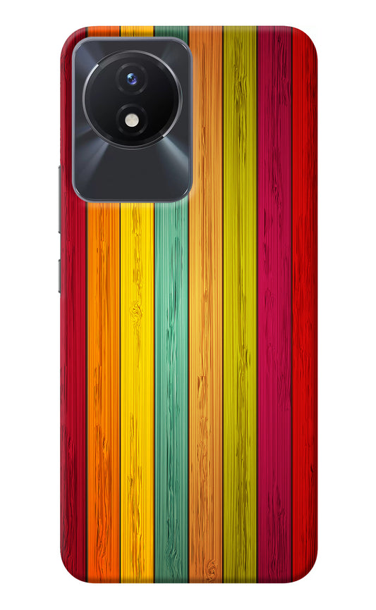 Multicolor Wooden Vivo Y02/Y02T Back Cover