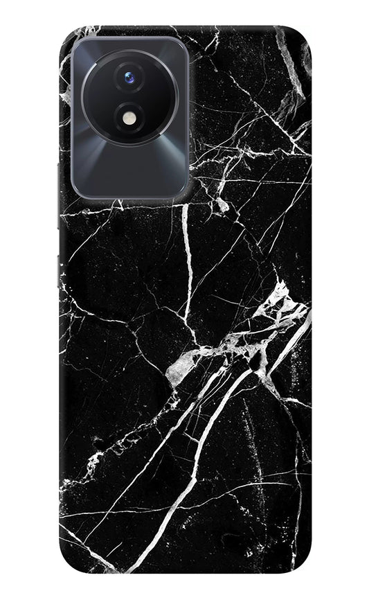 Black Marble Pattern Vivo Y02/Y02T Back Cover