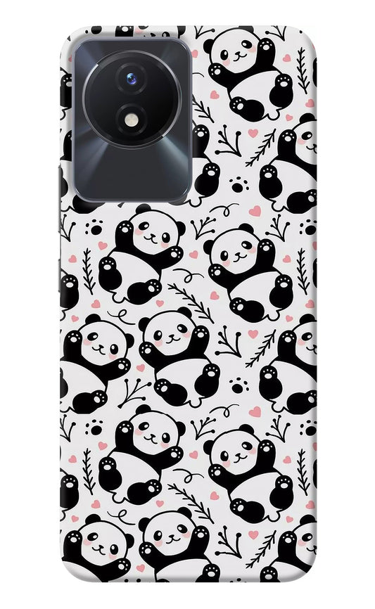 Cute Panda Vivo Y02/Y02T Back Cover