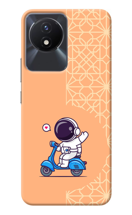 Cute Astronaut Riding Vivo Y02/Y02T Back Cover