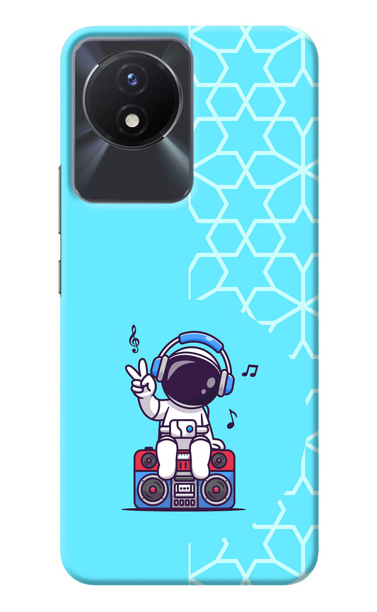 Cute Astronaut Chilling Vivo Y02/Y02T Back Cover