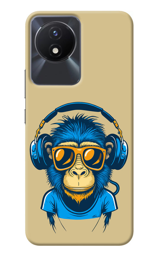 Monkey Headphone Vivo Y02/Y02T Back Cover