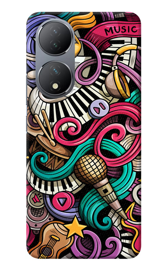 Music Abstract Vivo Y100 Back Cover