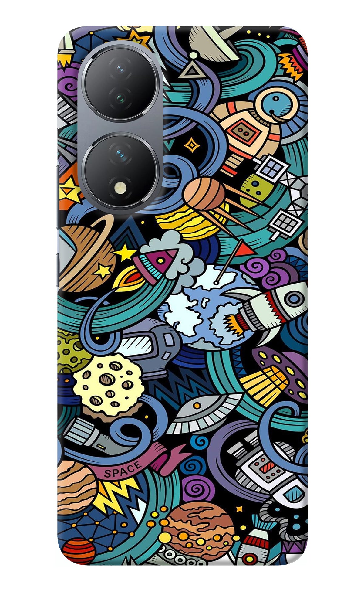 Space Abstract Vivo Y100 Back Cover