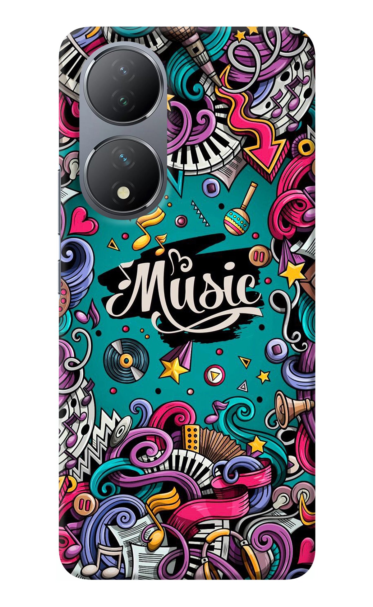 Music Graffiti Vivo Y100 Back Cover