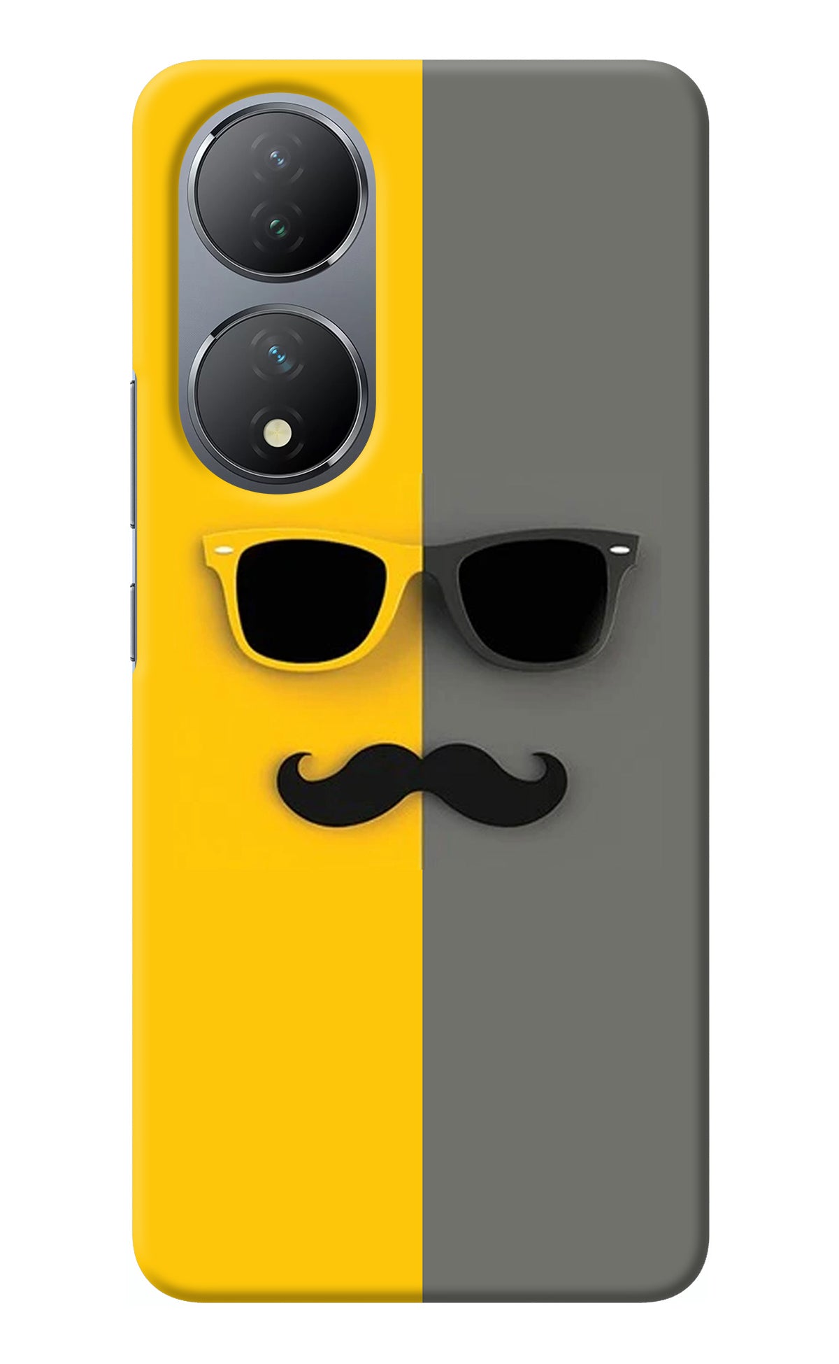 Sunglasses with Mustache Vivo Y100 Back Cover