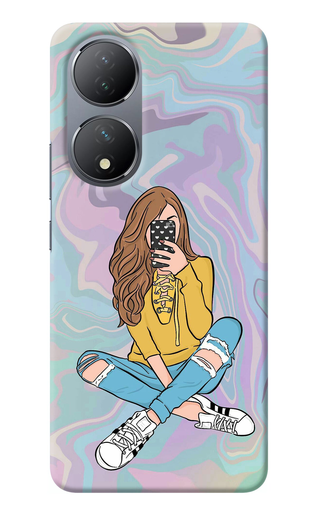 Selfie Girl Vivo Y100 Back Cover