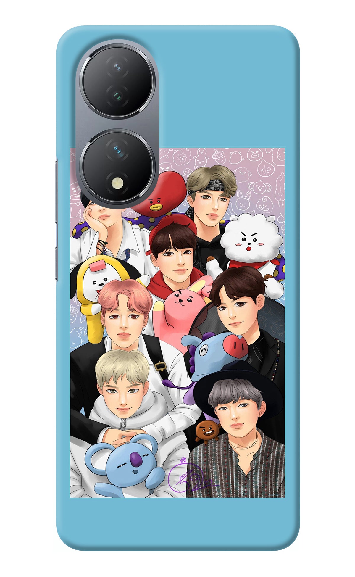 BTS with animals Vivo Y100 Back Cover