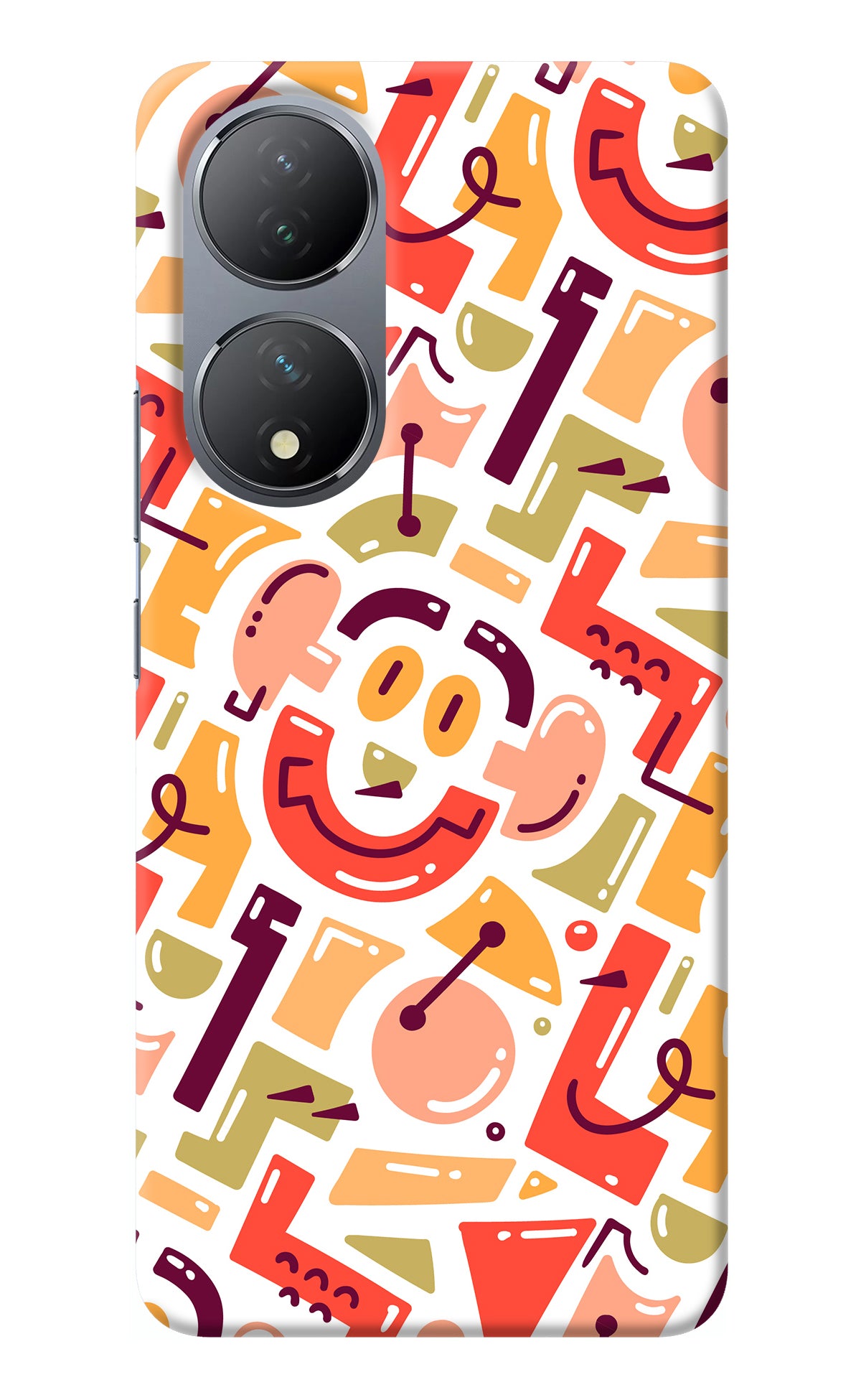 Doodle Pattern Vivo Y100 Back Cover