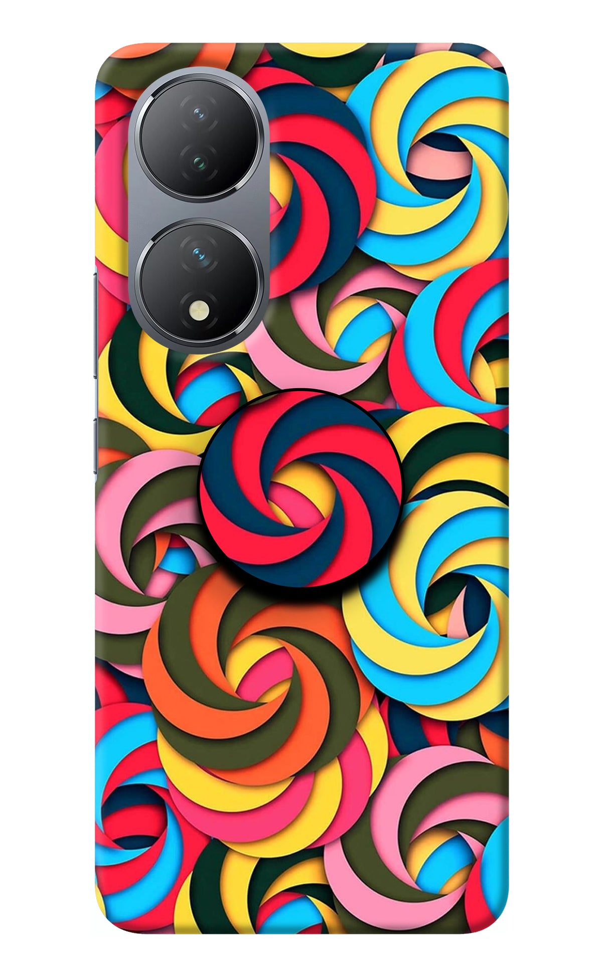 Spiral Pattern Vivo Y100 Pop Case